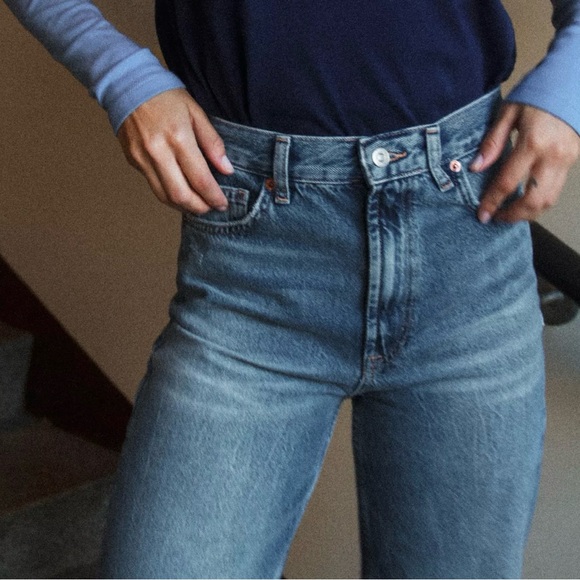 Zara Blue Flare & Wide Leg Jeans - Picture 7 of 8